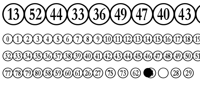 Numberpile Reversed font